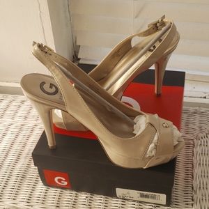 Guess patent cream slingback heels. Size 9 worn 1x